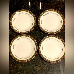 International China A CHRISTMAS STORY Saucer Happy And To All A Good Night Set 4